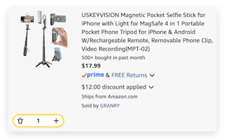 USKEYVISION Magnetic Pocket Selfie Stick