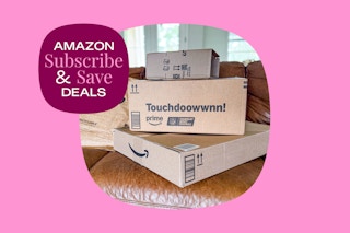 amazon boxes on a couch