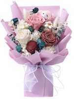 Forever Flower Bouquet with Bear Gift Box