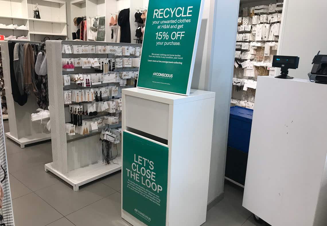 recycling Bin at H&M