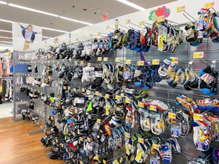 Boys' socks aisle at Walmart