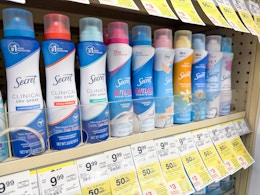 secret clinical dry spray on walgreens shelf
