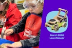 lowe's kids workshop for March 2026, lawn mower