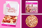 3 stock photos of the Way to Celebrate Pizza Blanket (Valentine's Day)