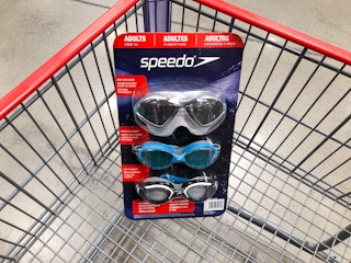3 pack of speedo goggles in a cart