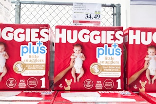 costco huggies diaper size 1 with price tag