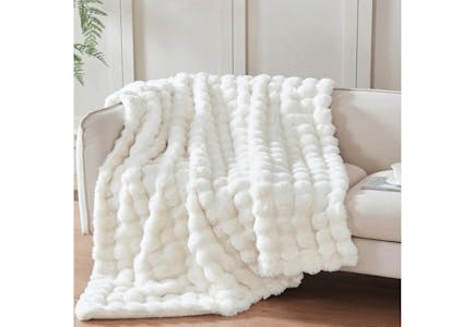 Faux Fur Plush Throw