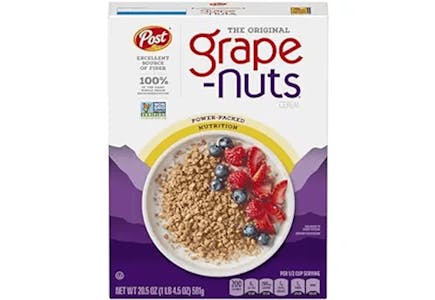 Post Grape Nuts Breakfast Cereal