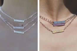 Limoges Custom Silver Plated Paperclip Cain Necklace