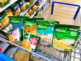 four knorr sides and two knorr cups in walmart cart