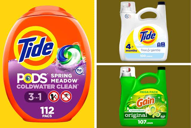 New Amazon Laundry Deals: Pay as Low as $9.55 for Gain and $13.95 for Tide  card image