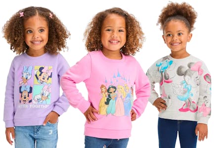 3 Disney Toddler Sweatshirts