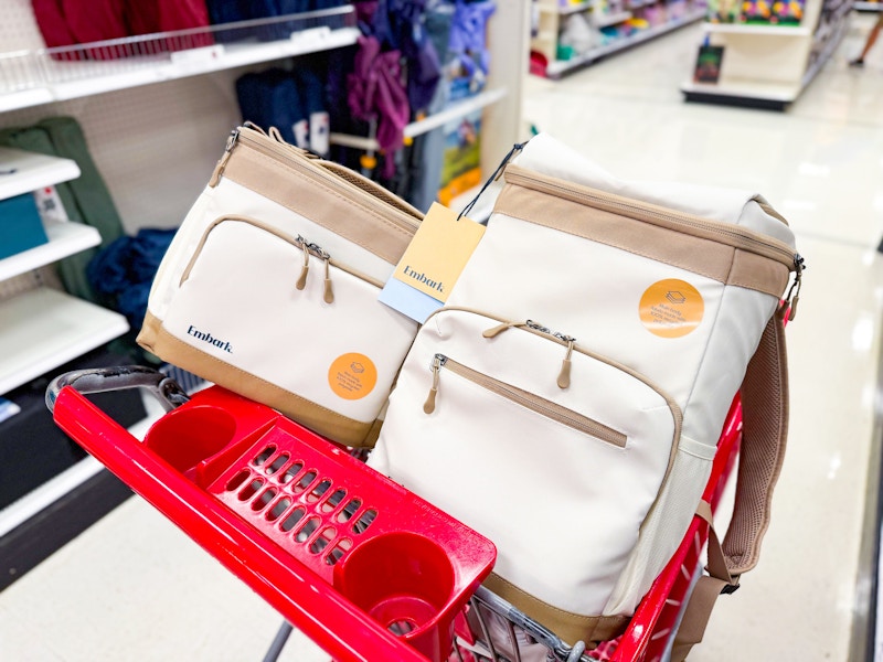 two embark soft sided coolers in target cart