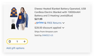 Diweez Heated Blanket Battery Operated