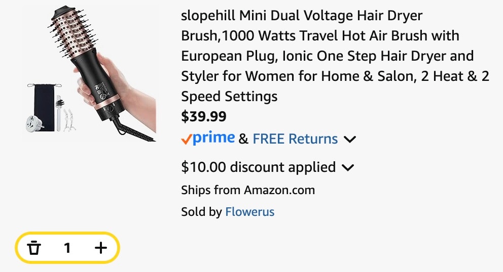 mini hair dryer