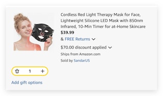 Cordless Red Light Therapy Mask for Face