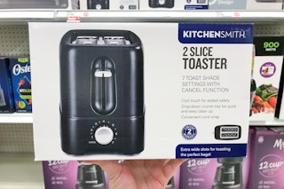 hand holding a kitchensmith by bella toaster at target