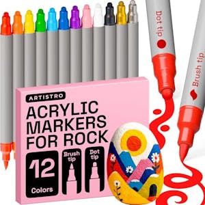 Dual Tip Acrylic Paint Markers
