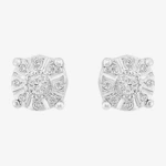 Natural White Diamond Stud Earrings
