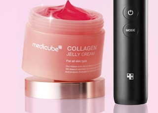 a pink jar of jelly face cream