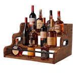 3-Tier Wood Bottle Display Shelf