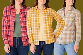 st johns bay womens button down flannels at JCPenney
