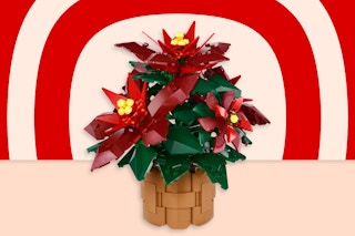 Lego Icons Poinsettia Plant Building Set (Holiday Home Décor) stock photo