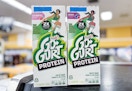 kroger yoplait gogurt protein tubes sitting on store shelf