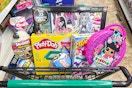 $5 toys in a dollar tree shopping cart