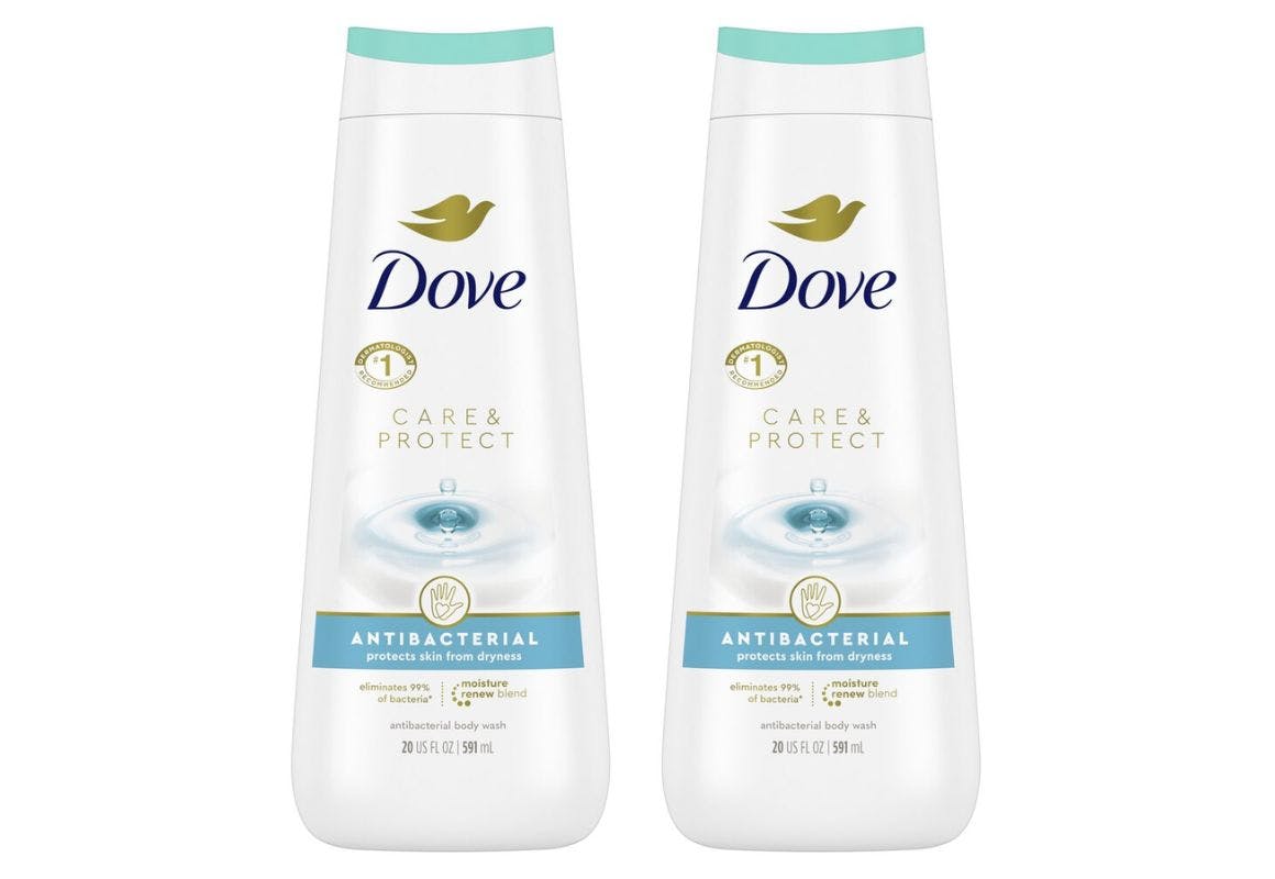 2 Dove Antibacterial Body Washes