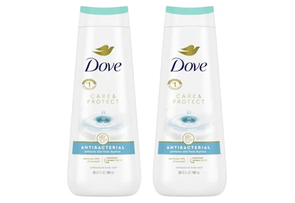 2 Dove Antibacterial Body Washes