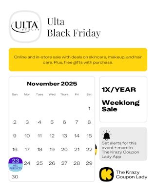 Ulta Black Friday dates 2025 prediction