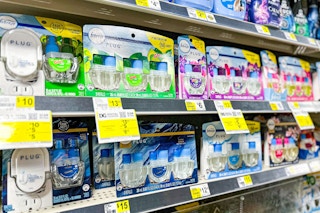 febreze products on shelf at dollar general