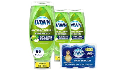 3 Dawn EZ-Squeeze Dish Soap and 2 Sponges Bundle