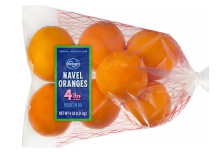 2 Kroger Navel Oranges Bags