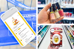 collage with products