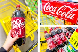 dollar general coca-cola and dr pepper 3-photo collage