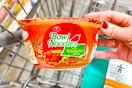 hand holding a nongshim noodle bowl