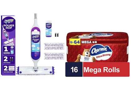 1 Charmin Pack + 1 Swiffer Mop