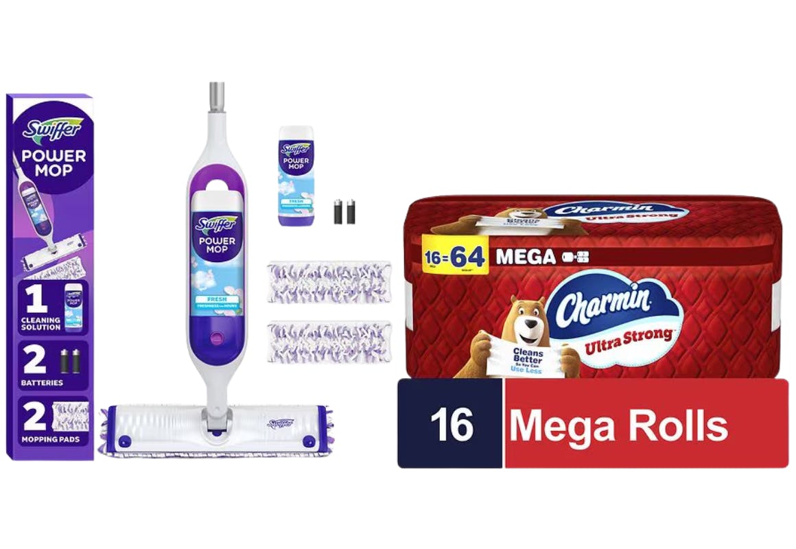 1 Charmin Pack + 1 Swiffer Mop