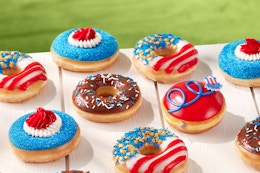 Wear Red, White, and Blue to Get a Free Krispy Kreme Fourth of July Doughnut card image