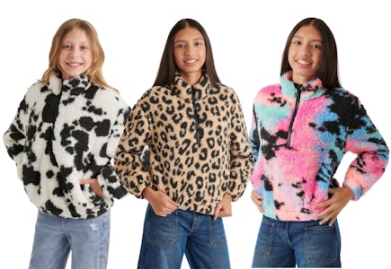 Justice Kids' Sherpa Pullover