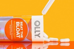 Olly Beat the Bloat bottle on it's side