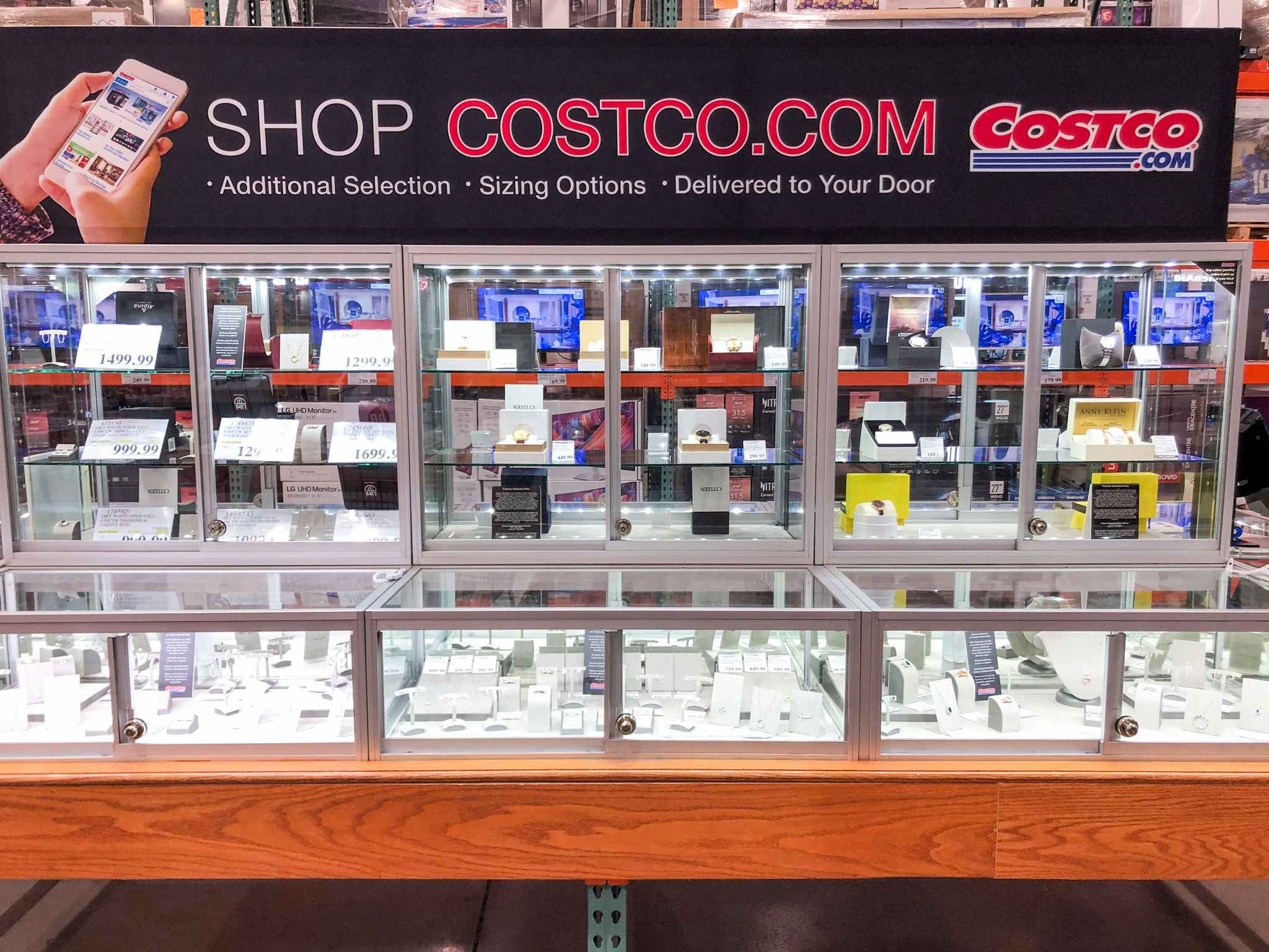 costco jewelry counter area shot