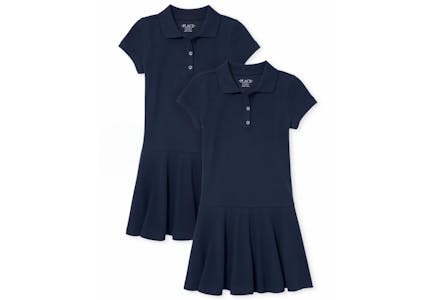 The Children's Place Girls Uniform Pique Polo Dress