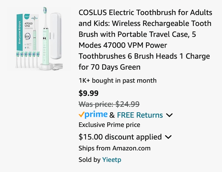 Electric toothbrush