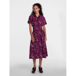 Women's Pleated Waist Midi Shirtdress
