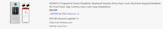 Amazon Fingerprint Smart Deadbolt Lock 2025 2