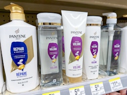 pantene hair care on walgreens shelf