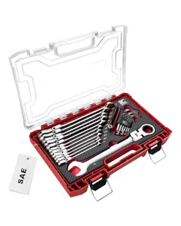 32pc SAE Flex-Head Ratcheting Wrench Set
